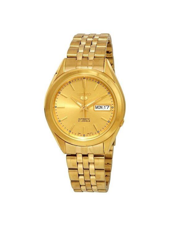 NWT Seiko Series 5 Automatic Gold Dial Men\'s Watch